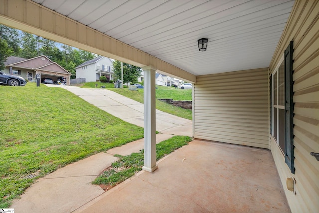 125 Woodgrove Way, Greer, SC 29651 - covered porch featuring a yard and a residential view