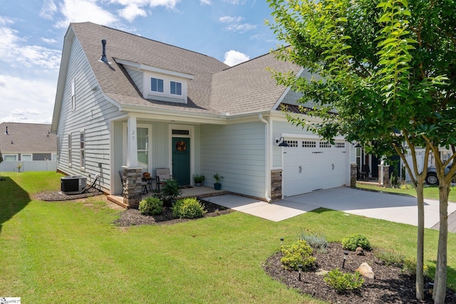 27 Mossycup Rd, Taylors, SC 29687 - view of front of property featuring an attached garage, a porch, driveway, and a front yard