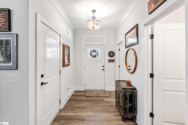 27 Mossycup Rd, Taylors, SC 29687 - entryway with ornamental molding and wood finished floors