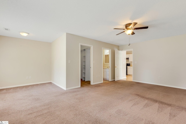 21 Lantern Ln, Greer, SC 29651 - empty room featuring a ceiling fan and light carpet