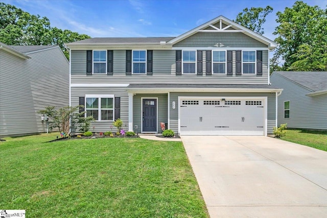 243 Lily Park Way, Easley, SC 29642 - view of front of home with an attached garage, a front lawn, and driveway