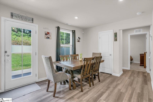 243 Lily Park Way, Easley, SC 29642 - dining space with light wood-style flooring and recessed lighting