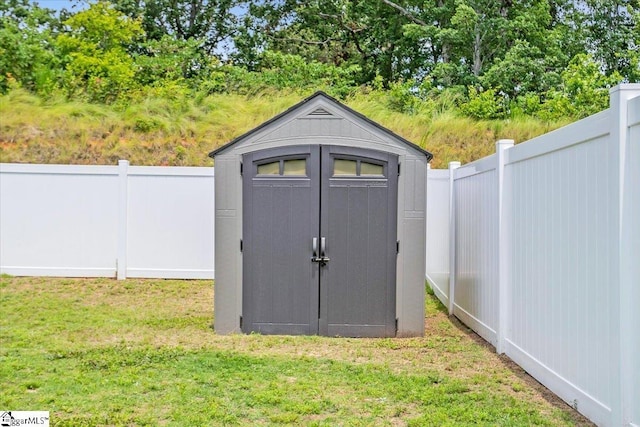243 Lily Park Way, Easley, SC 29642 - view of shed featuring a fenced backyard