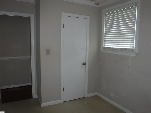 279 Finch Rd, Wellford, SC 29385 - unfurnished bedroom featuring ornamental molding and carpet