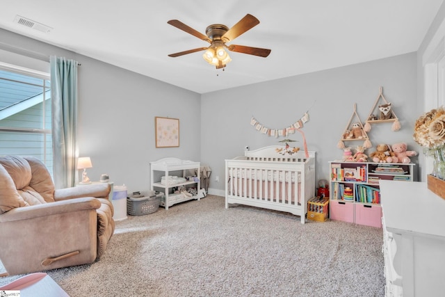 542 Drayton Hall Blvd, Duncan, SC 29334 - bedroom featuring carpet flooring, a nursery area, and ceiling fan