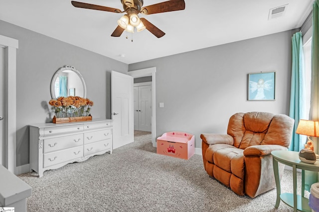 542 Drayton Hall Blvd, Duncan, SC 29334 - sitting room with carpet floors and ceiling fan