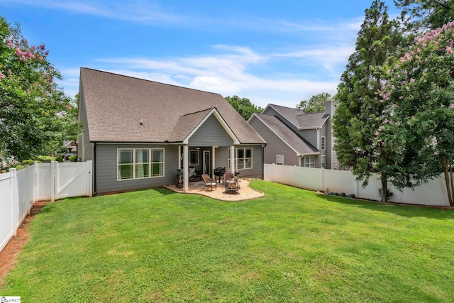 542 Drayton Hall Blvd, Duncan, SC 29334 - rear view of property with a patio area, a fenced backyard, a gate, and a shingled roof