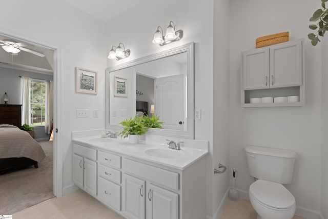104 Superior Way, Greer, SC 29651 - ensuite bathroom with double vanity and ceiling fan
