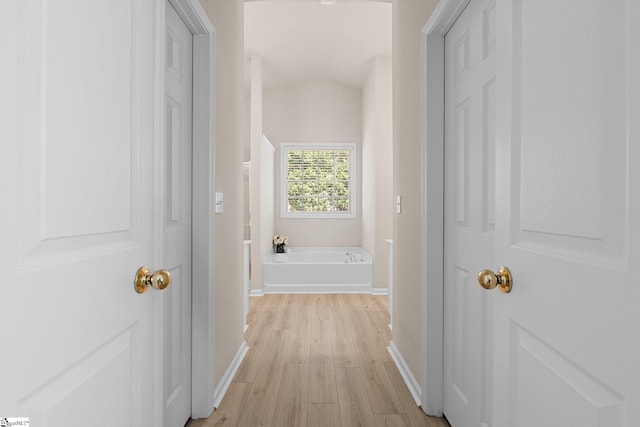 6 Castle Hall Ct, Simpsonville, SC 29681 - hall with baseboards and light wood finished floors