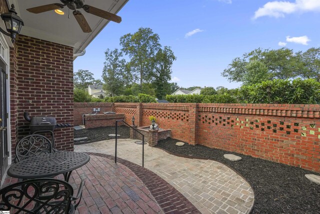 623 N Main St Unit Iii, Unit Iii, Greenville, SC 29601 - view of patio with ceiling fan