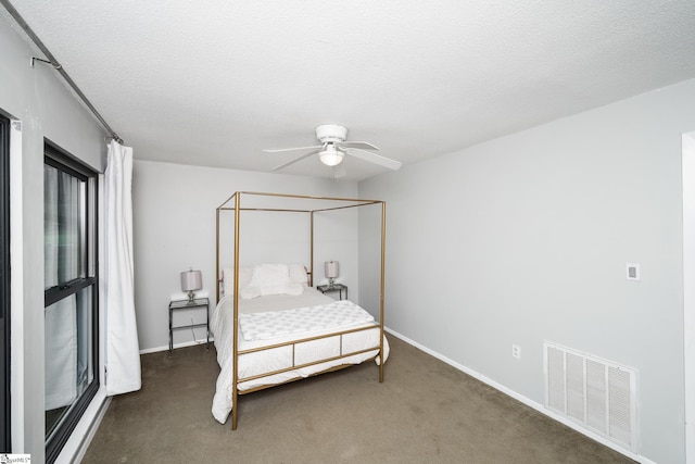 2701 Cobbs Way, Anderson, SC 29621 - bedroom with carpet, a ceiling fan, and a textured ceiling