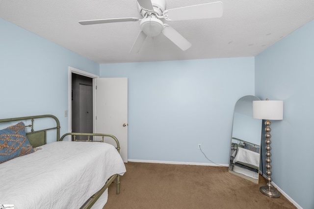 2701 Cobbs Way, Anderson, SC 29621 - carpeted bedroom with ceiling fan and a textured ceiling