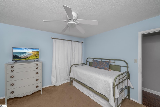 2701 Cobbs Way, Anderson, SC 29621 - carpeted bedroom featuring a ceiling fan and a textured ceiling