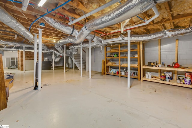 2109 Hudson Rd, Greer, SC 29650 - unfinished basement featuring stairway