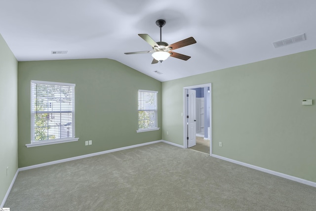 5 Meadowrise Ln, Simpsonville, SC 29681 - unfurnished bedroom featuring lofted ceiling, carpet, ensuite bathroom, and ceiling fan