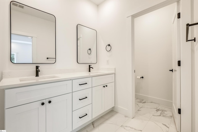 196 Folk Rd, Chesnee, SC 29323 - full bath featuring marble look tiles and double vanity