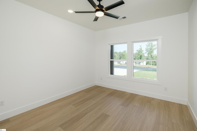 196 Folk Rd, Chesnee, SC 29323 - spare room with light wood finished floors, ceiling fan, and recessed lighting