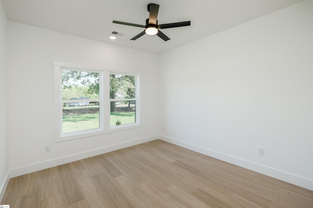 196 Folk Rd, Chesnee, SC 29323 - empty room featuring light wood-style flooring, ceiling fan, and recessed lighting