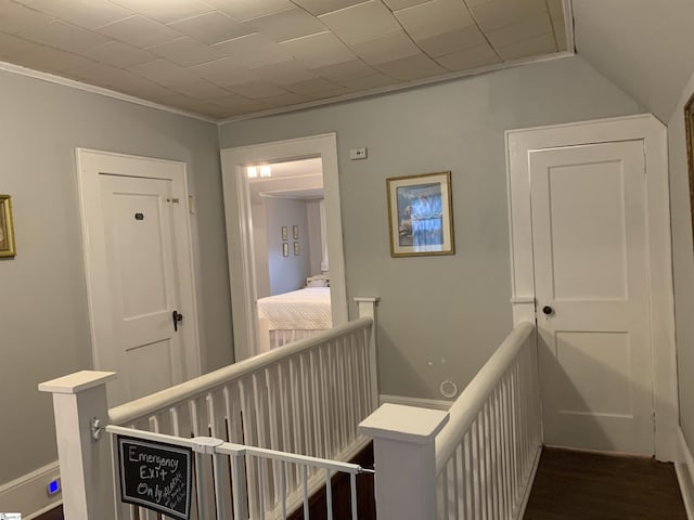 102 Highland Rd, Easley, SC 29640 - hallway with an upstairs landing and wood finished floors