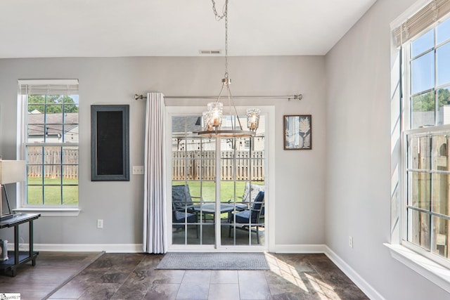 236 Worcester Ln, Easley, SC 29642 - entryway with a chandelier and baseboards