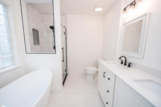 232 Silverbell Dr, Boiling Springs, SC 29316 - full bath with double vanity, a shower stall, and a freestanding bath