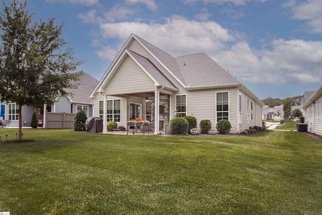 113 River Pines Trl, Greer, SC 29651 - rear view of property featuring a patio area, ceiling fan, and a shingled roof