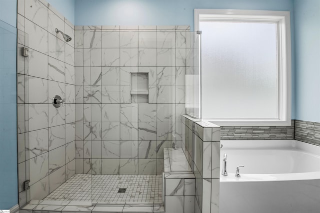 113 River Pines Trl, Greer, SC 29651 - full bath with a shower stall and a garden tub