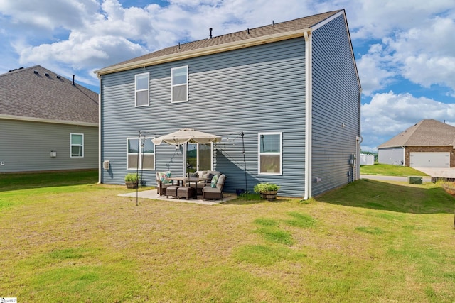 220 Emerald Creek Ave, Greer, SC 29651 - back of property featuring an outdoor living space, a lawn, and a patio area