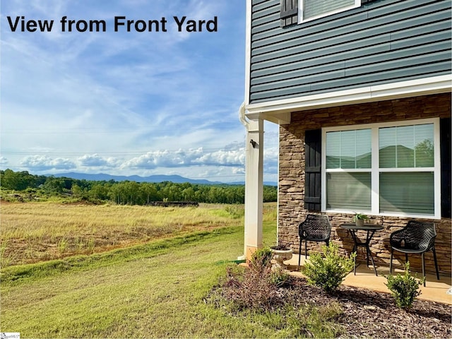 220 Emerald Creek Ave, Greer, SC 29651 - view of grassy yard featuring a mountain view