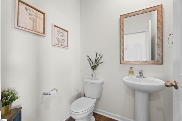 220 Emerald Creek Ave, Greer, SC 29651 - bathroom featuring toilet and wood finished floors