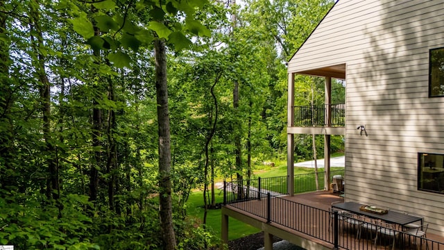 454 Enoree Rd, Travelers Rest, SC 29690 - view of green lawn with a wooden deck