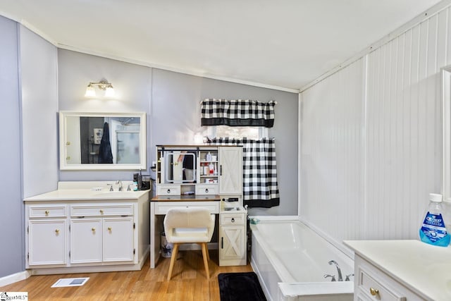 419-425 Chesapeake Trl, Pickens, SC 29671 - bathroom featuring vanity, wood finished floors, and a bath