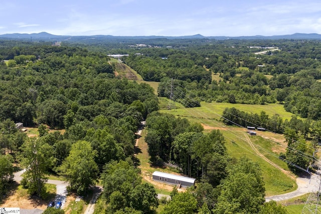 419-425 Chesapeake Trl, Pickens, SC 29671 - drone / aerial view of a heavily wooded area and a mountainous background