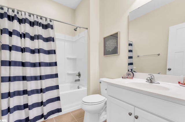 104 Mares Head Pl, Taylors, SC 29687 - bathroom with vanity, tile patterned flooring, and shower / bathtub combination with curtain