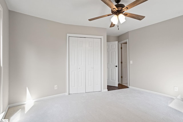 600 Packs Mountain Ridge Rd, Taylors, SC 29687 - unfurnished bedroom with carpet, a closet, and a ceiling fan