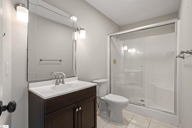 600 Packs Mountain Ridge Rd, Taylors, SC 29687 - full bathroom featuring tile patterned floors, vanity, and a shower stall