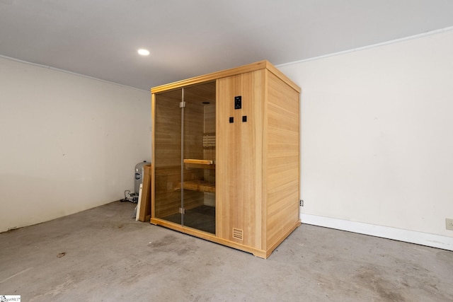 600 Packs Mountain Ridge Rd, Taylors, SC 29687 - sauna with unfinished concrete floors and recessed lighting