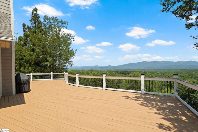 600 Packs Mountain Ridge Rd, Taylors, SC 29687 - deck featuring a mountain view and grilling area
