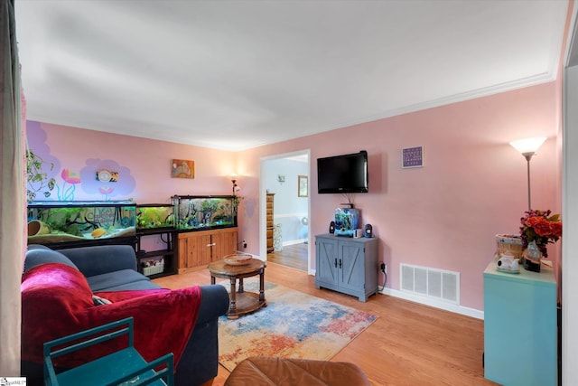 5 Nova St, Taylors, SC 29687 - living area featuring wood finished floors and crown molding