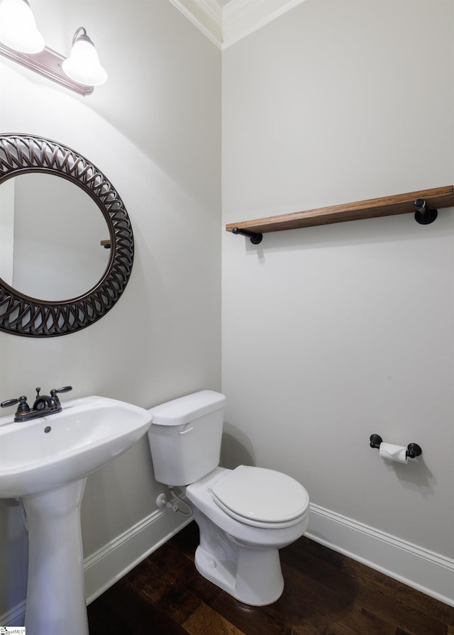 215 Wando Way, Greer, SC 29650 - bathroom with ornamental molding and wood finished floors