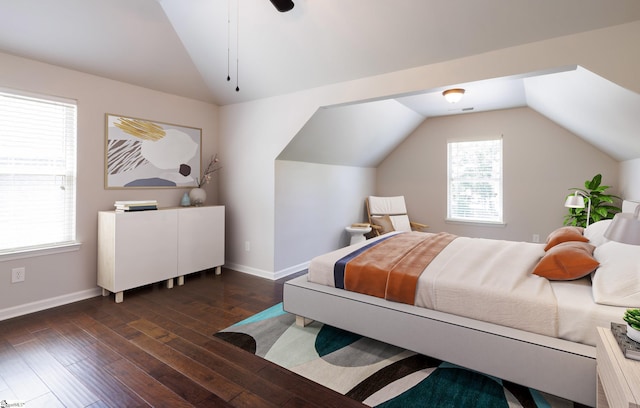 215 Wando Way, Greer, SC 29650 - bedroom with lofted ceiling and dark wood-type flooring