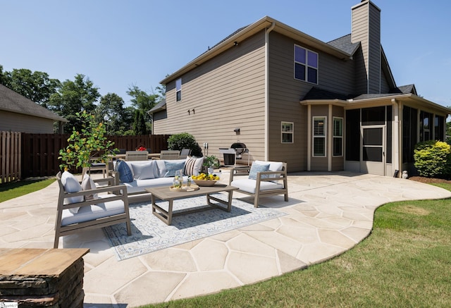 215 Wando Way, Greer, SC 29650 - view of patio / terrace with a sunroom and an outdoor living space