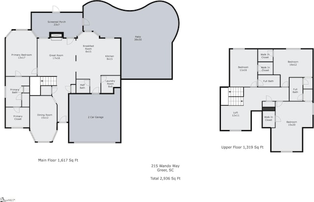 215 Wando Way, Greer, SC 29650 - view of home floor plan