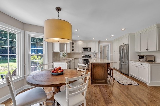 111 Brandon Way, Simpsonville, SC 29681 - dining area with wood finished floors and recessed lighting