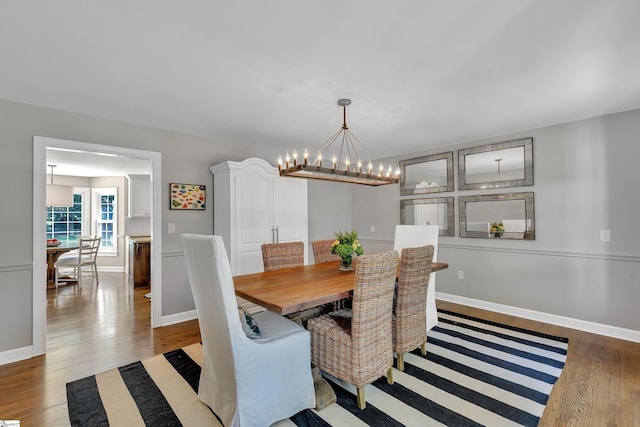 111 Brandon Way, Simpsonville, SC 29681 - dining space featuring a chandelier and wood finished floors