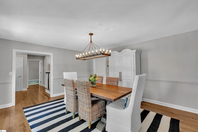 111 Brandon Way, Simpsonville, SC 29681 - dining area featuring a chandelier and wood finished floors