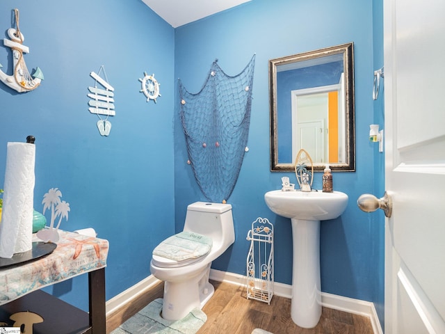 126 Blue Springs Way, Simpsonville, SC 29680 - half bathroom featuring wood finished floors and toilet