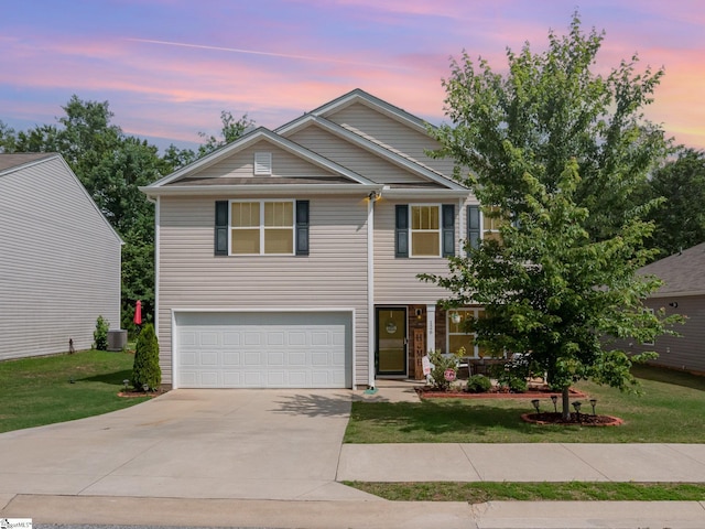 126 Blue Springs Way, Simpsonville, SC 29680 - traditional-style house with an attached garage, driveway, and a lawn