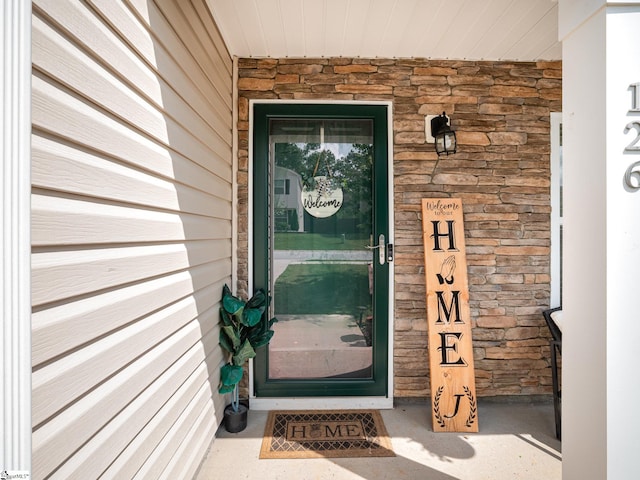126 Blue Springs Way, Simpsonville, SC 29680 - view of exterior entry with stone siding