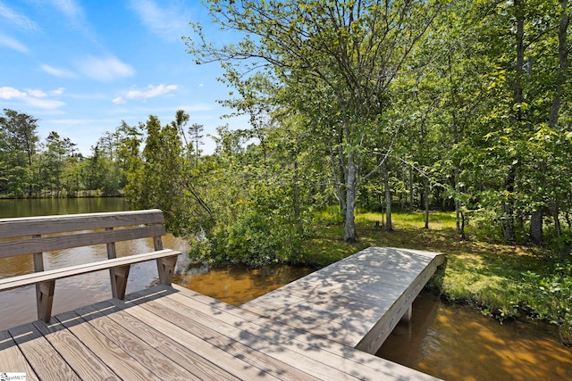 6 Mandarin Cir, Taylors, SC 29687 - deck featuring a water view and a dock